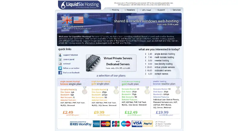 LiquidSix ASP.NET Hosting screenshot