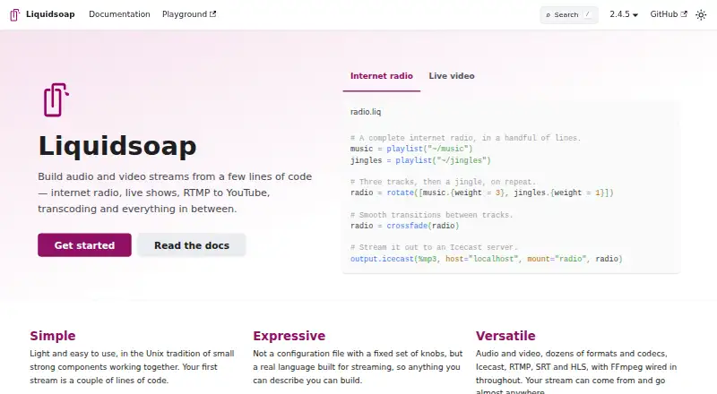 Liquidsoap screenshot