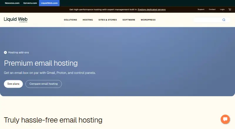 Liquid Web Premium Email screenshot