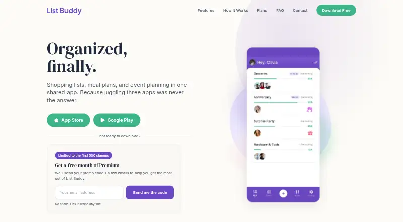 List Buddy screenshot