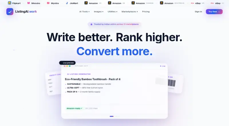 ListingAI.work screenshot