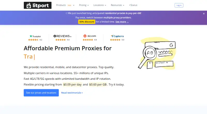 Litport screenshot