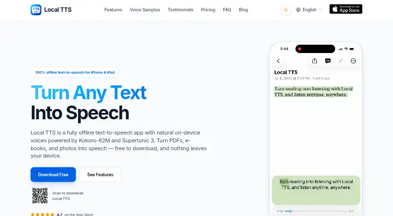 Local TTS - Voice Aloud Reader screenshot