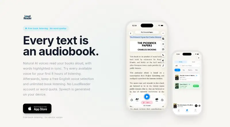 LoudReader screenshot