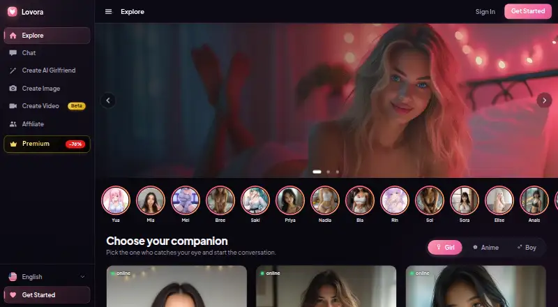 Lovora screenshot
