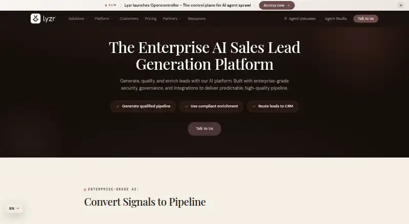 Lyzr AI Sales Lead Generation screenshot