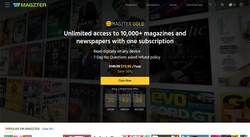 Magzter screenshot