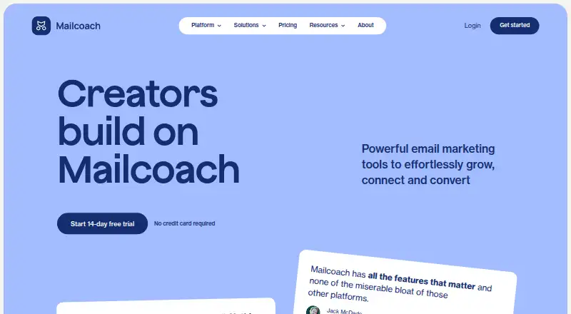Mailcoach screenshot
