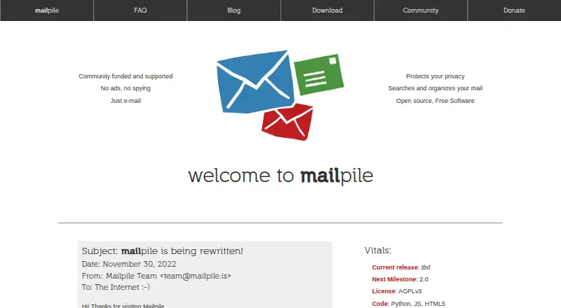 Mailpile screenshot