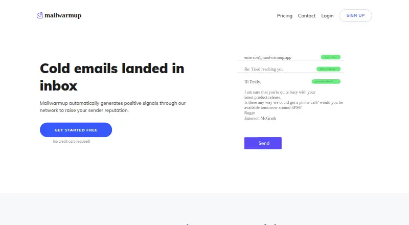 Mailwarmup screenshot