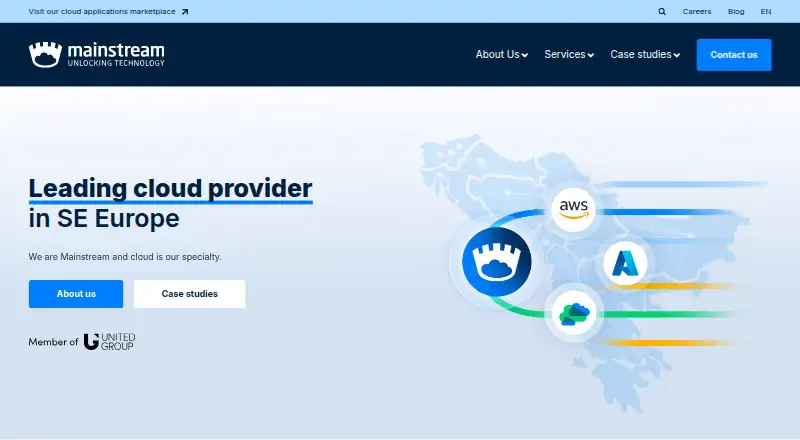Mainstream Managed Hosting screenshot