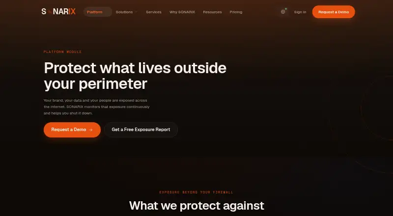 SONARIX Digital Risk Protection screenshot