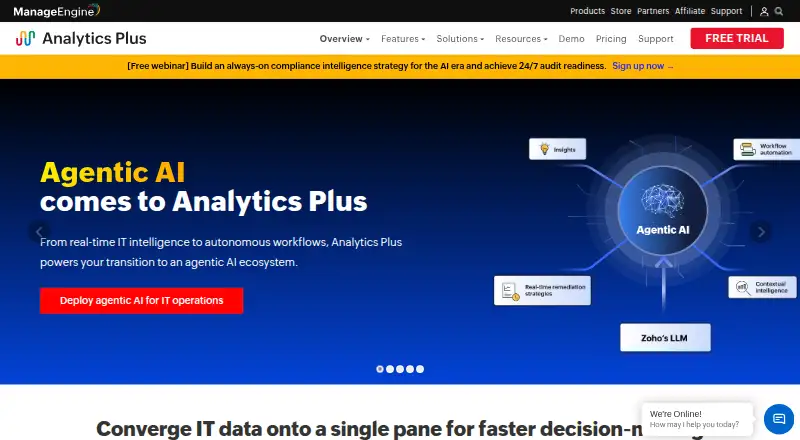 ManageEngine Analytics Plus screenshot