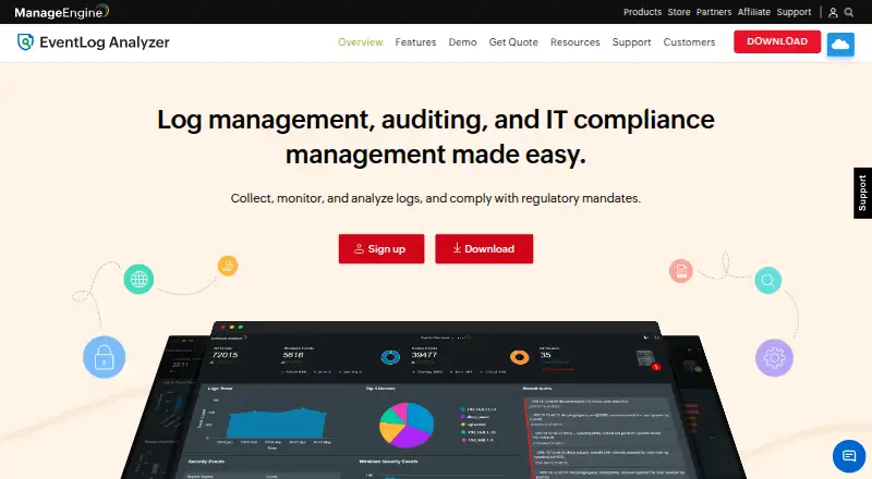 ManageEngine EventLog Analyzer screenshot