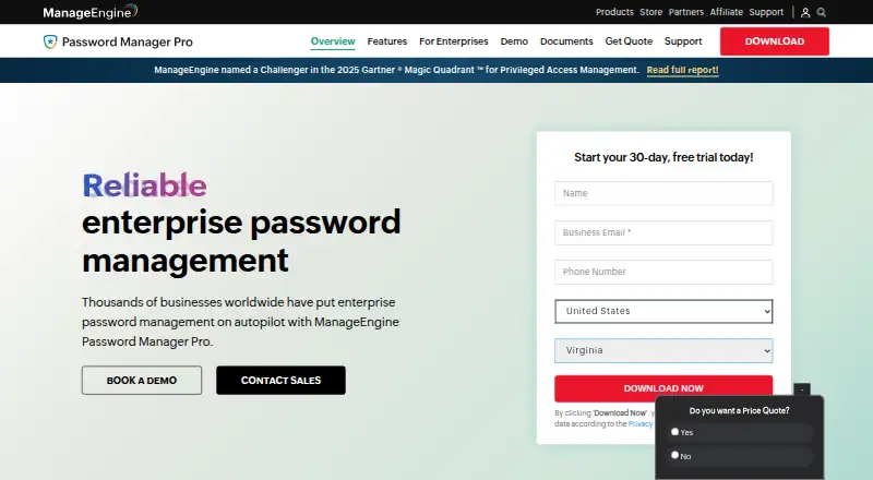 ManageEngine Password Manager Pro screenshot