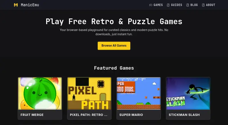 Manic EMU screenshot