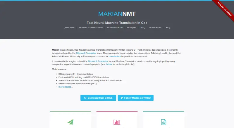 Marian NMT screenshot