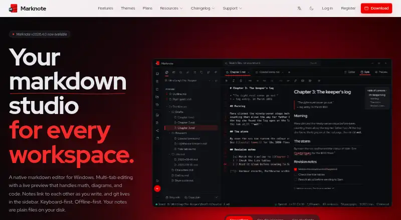 Marknote screenshot
