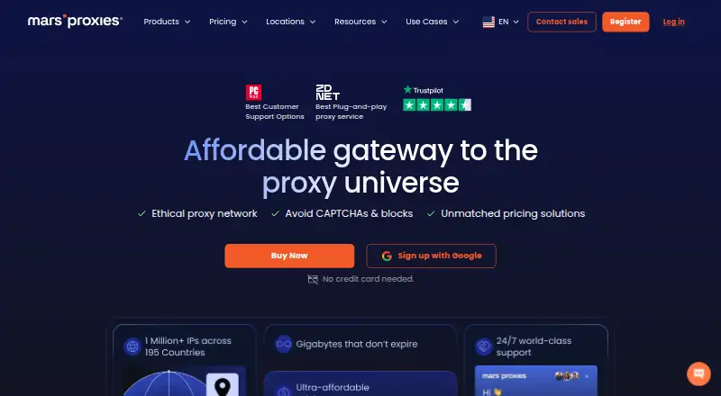 MarsProxies screenshot