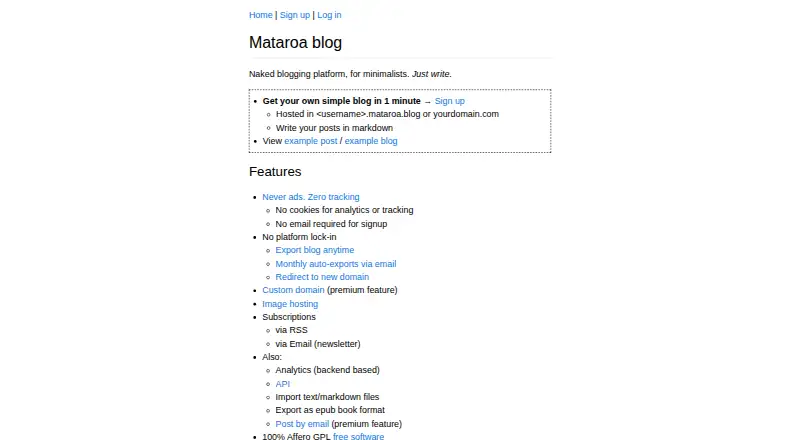 Mataroa screenshot