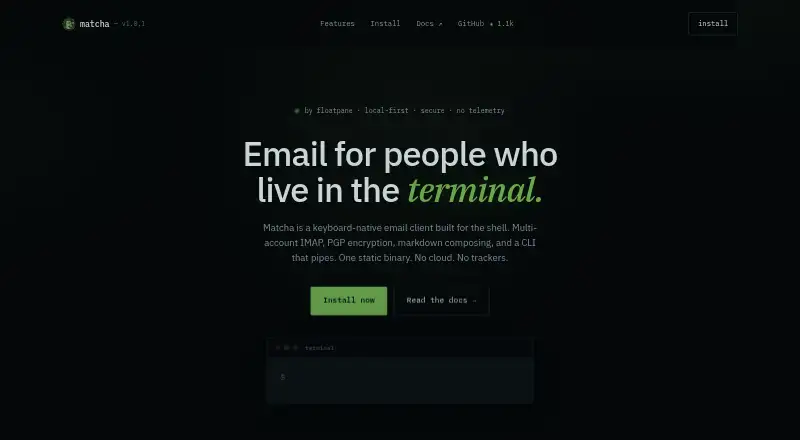 Matcha screenshot