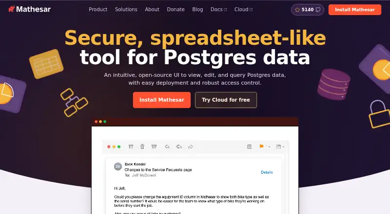 Mathesar screenshot