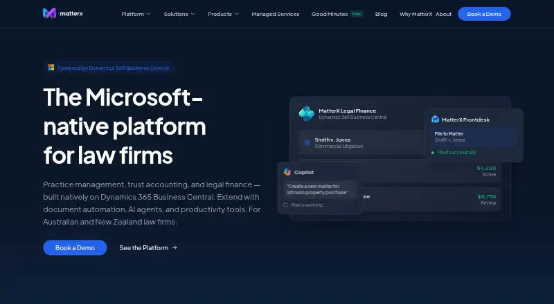 MatterX Legal Finance screenshot