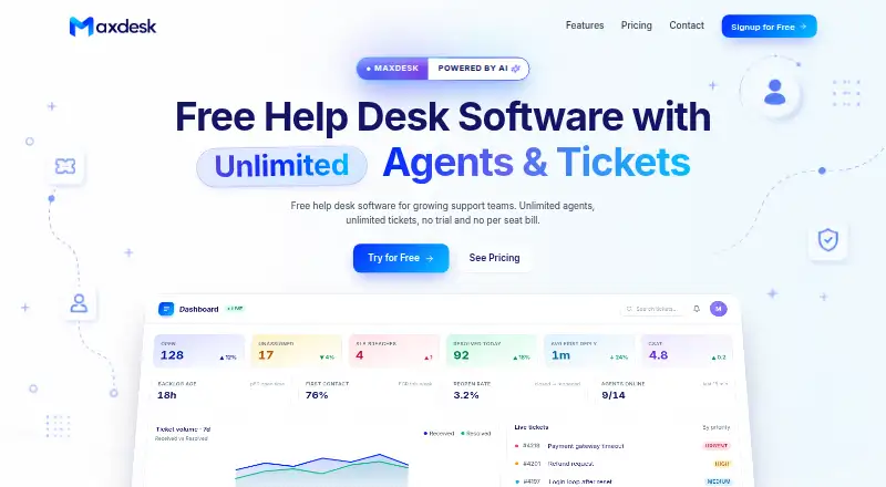 Maxdesk screenshot