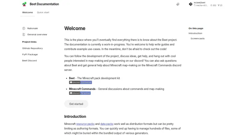 Beet screenshot