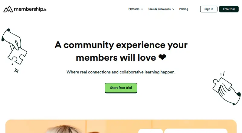 Membership.io screenshot