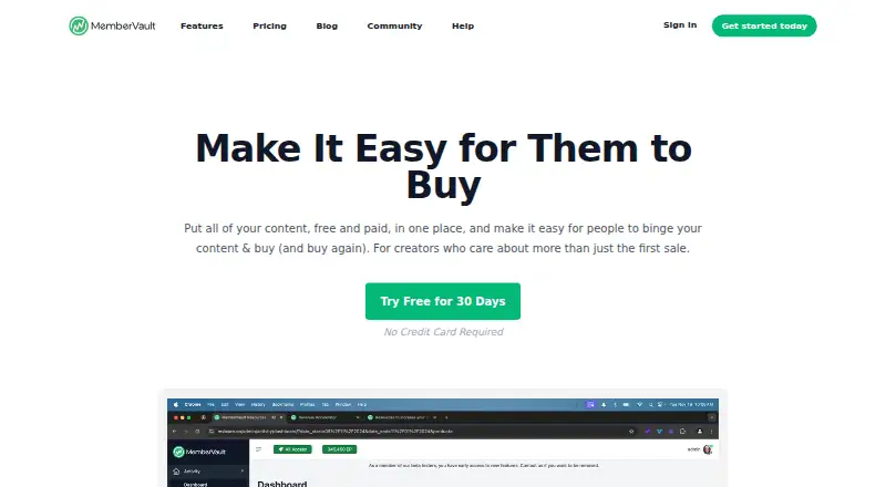 MemberVault screenshot