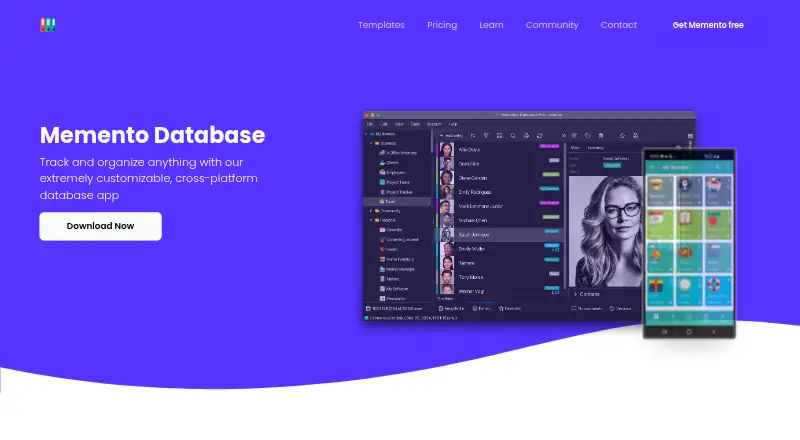 Memento Database screenshot