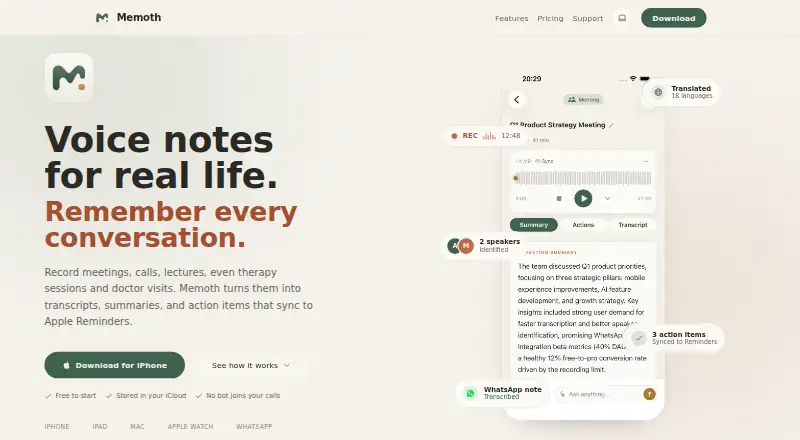 Memoth screenshot
