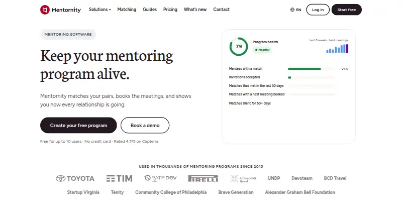 Mentornity screenshot