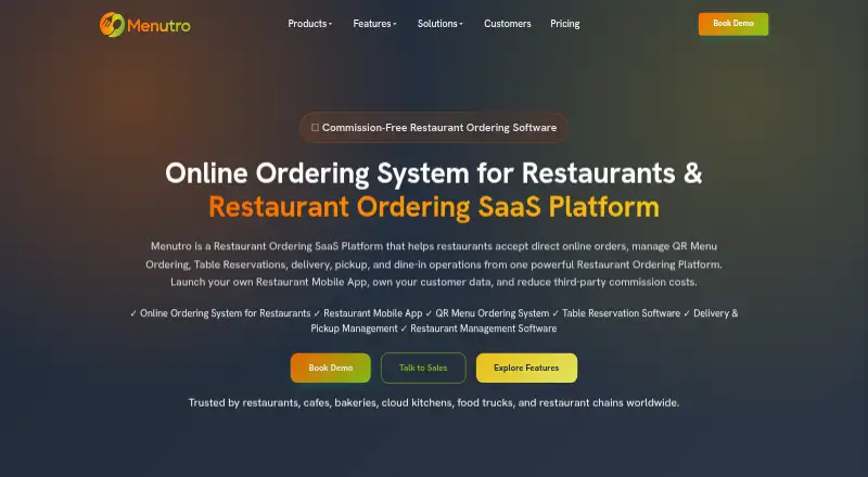 Menutro screenshot