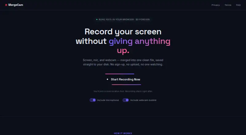 MergeCam screenshot