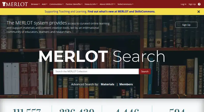 MERLOT screenshot