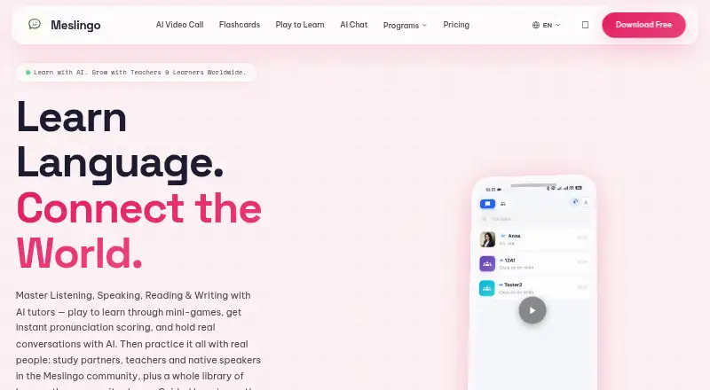 Meslingo screenshot