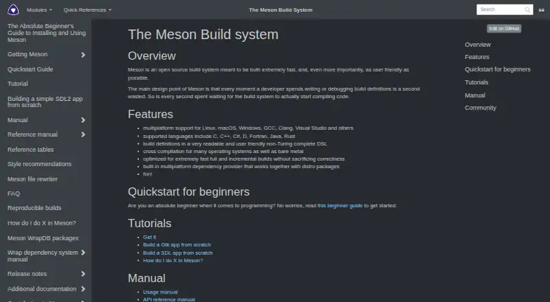 Meson screenshot