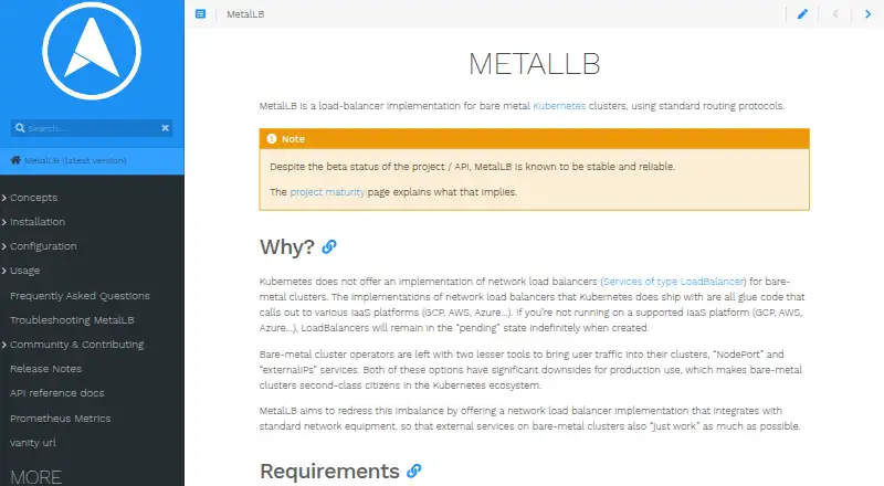 MetalLB screenshot