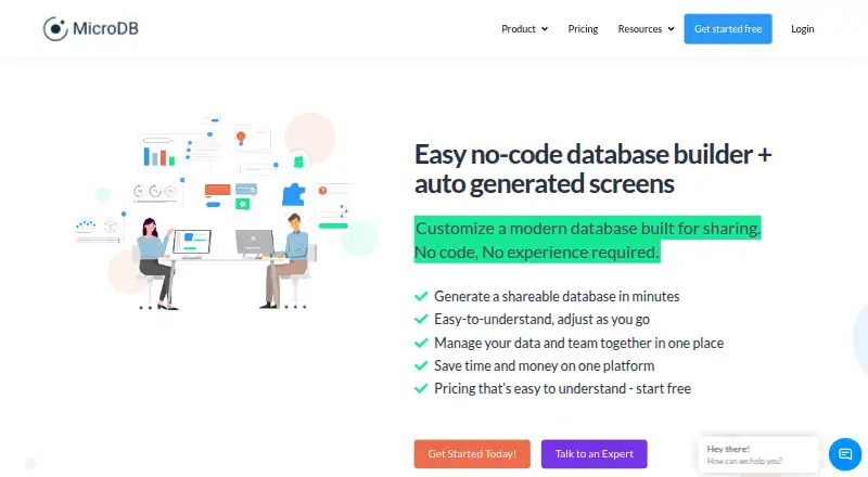 MicroDB screenshot