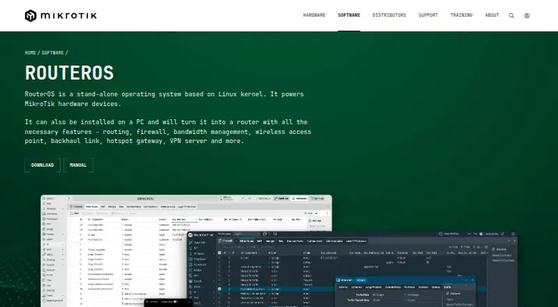 MikroTik RouterOS screenshot