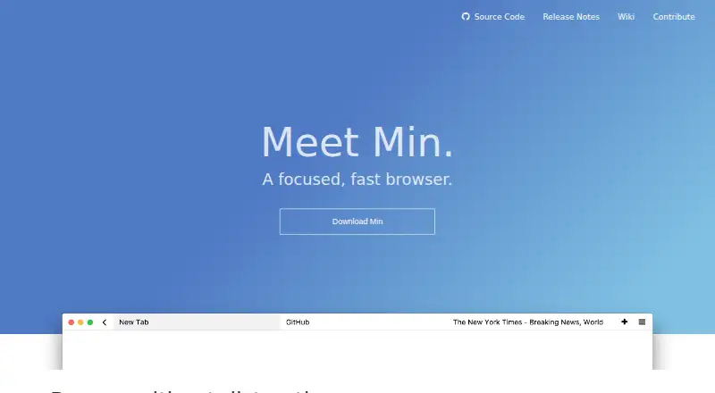 Min Browser screenshot