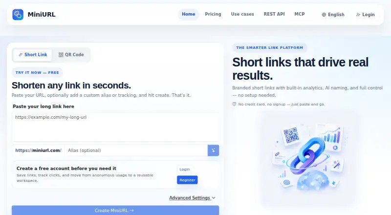 MiniURL screenshot