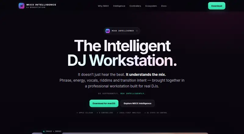 MIXX Intelligence screenshot