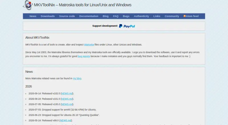 MKVToolNix screenshot