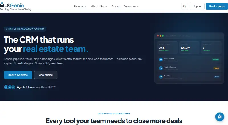 GenieCRM screenshot