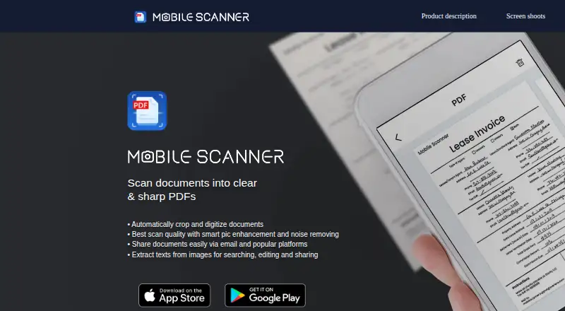 Mobile Scanner screenshot