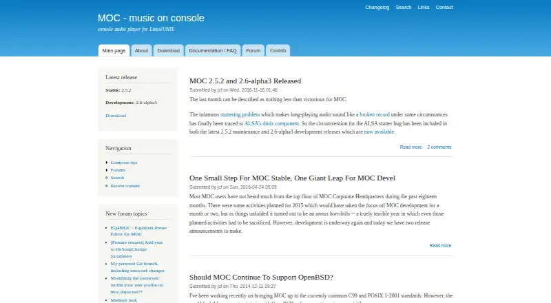 Music on Console screenshot
