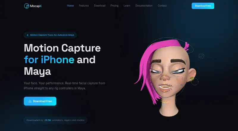 MocapX screenshot